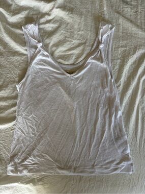 Madewell White Knot-Shoulder Tank Top